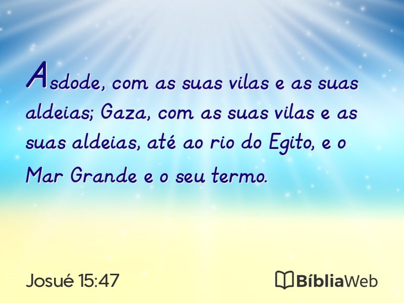 Josué 15:47 em imagem para compartilhar