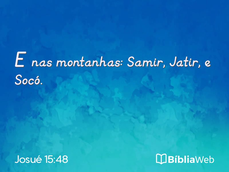 Josué 15:48 em imagem para compartilhar