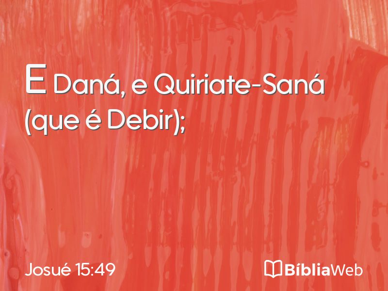 Josué 15:49 em imagem para compartilhar