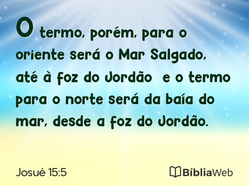 Josué 15:5 em imagem para compartilhar