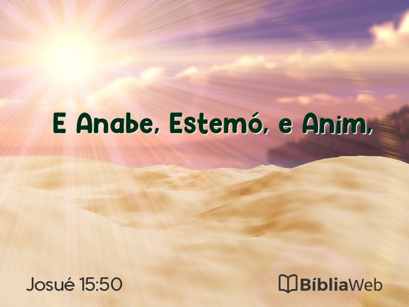 Josué 15:50 em imagem para compartilhar