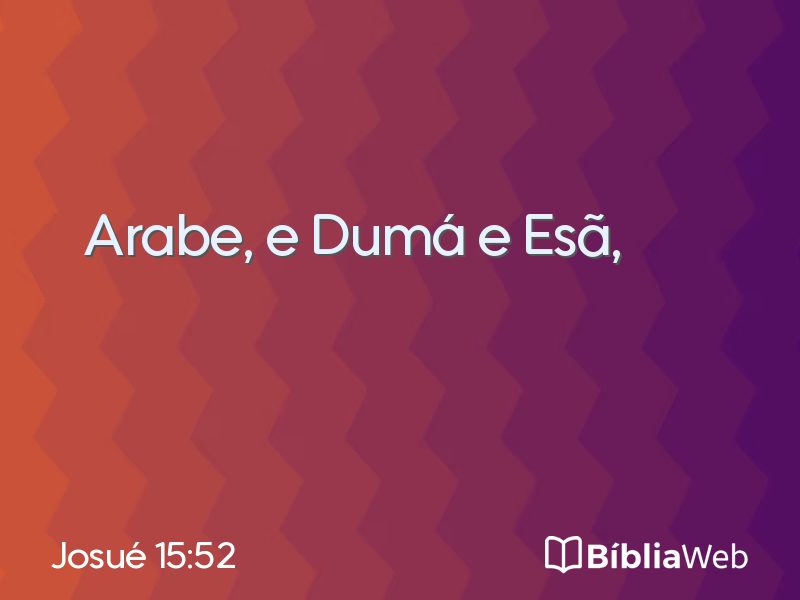 Josué 15:52 em imagem para compartilhar