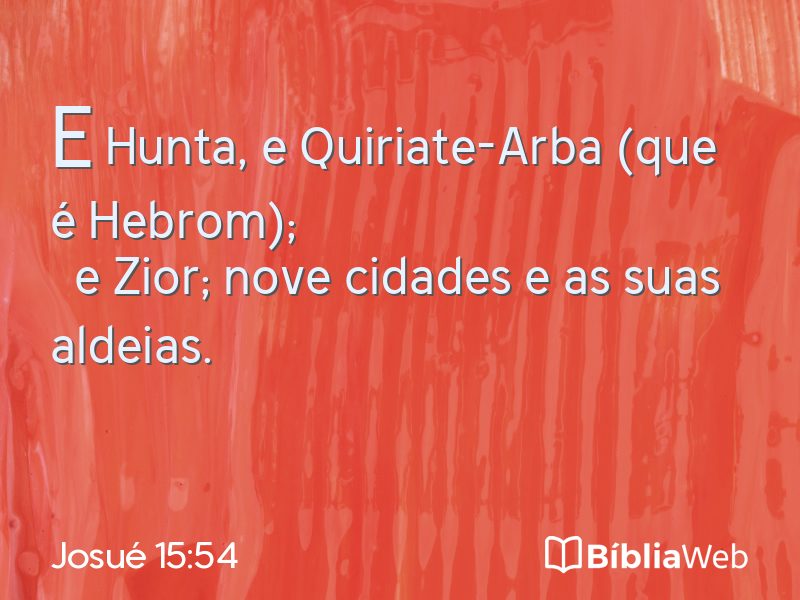 Josué 15:54 em imagem para compartilhar