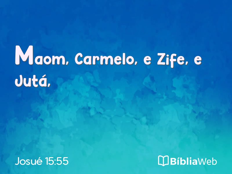 Josué 15:55 em imagem para compartilhar