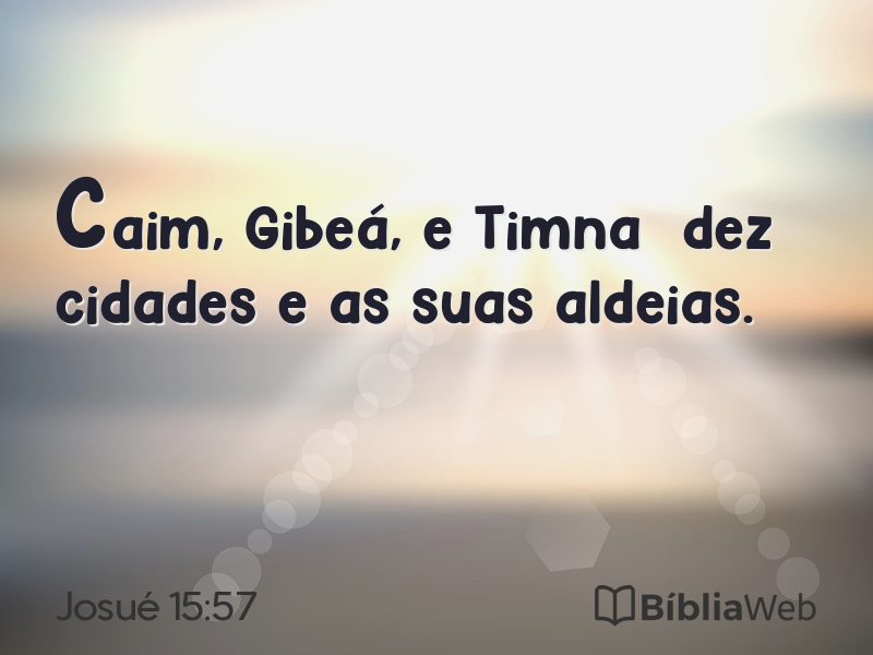 Josué 15:57 em imagem para compartilhar