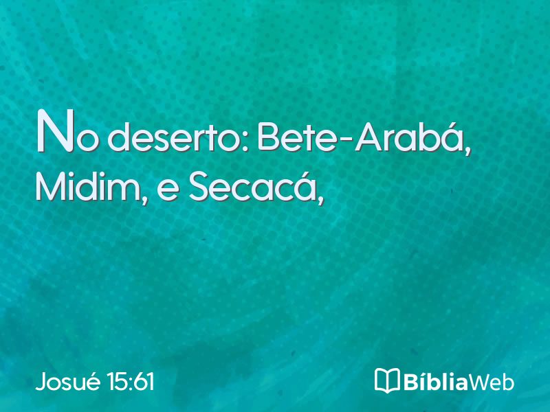 Josué 15:61 em imagem para compartilhar