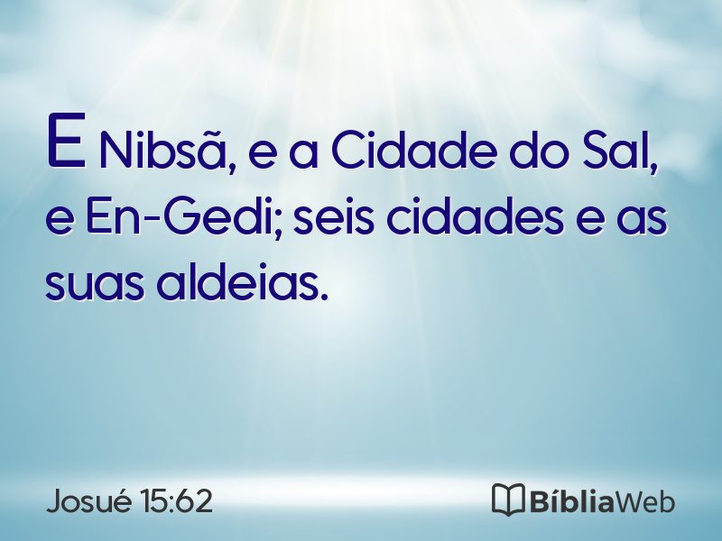 Josué 15:62 em imagem para compartilhar