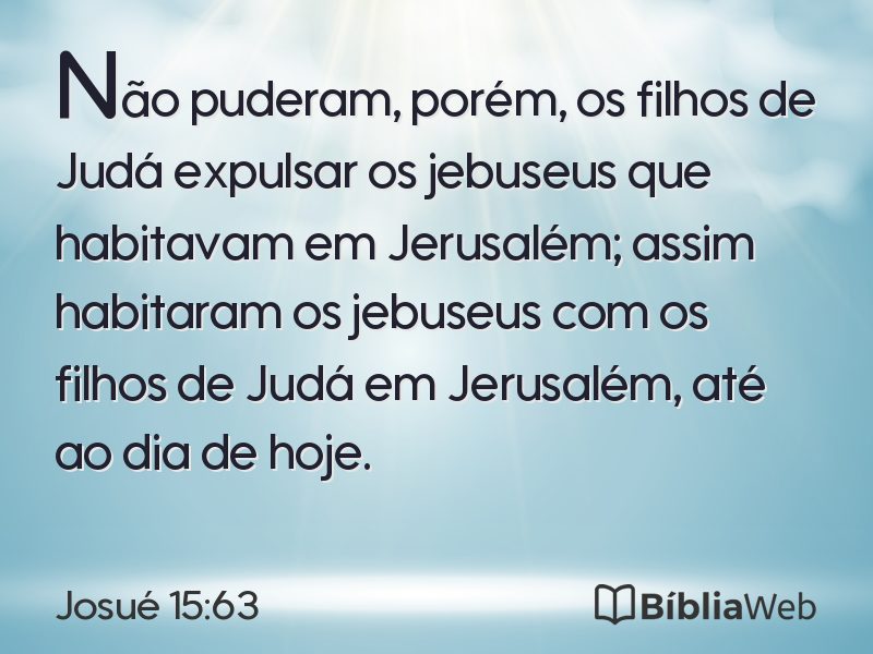 Josué 15:63 em imagem para compartilhar