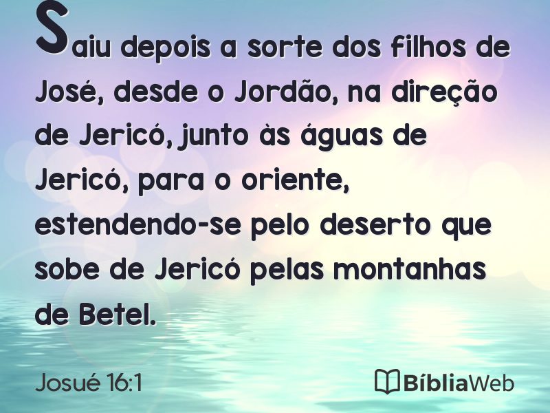 Josué 16:1 em imagem para compartilhar