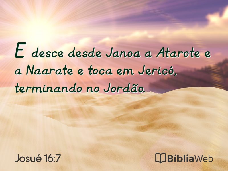 Josué 16:7 em imagem para compartilhar