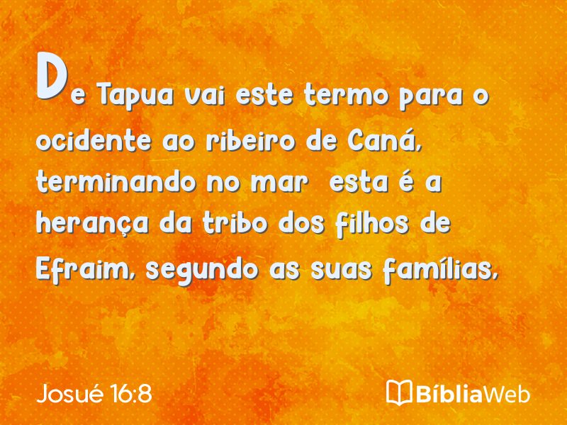 Josué 16:8 em imagem para compartilhar