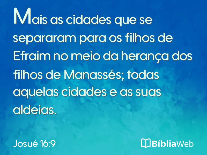 Josué 16:9 em imagem para compartilhar