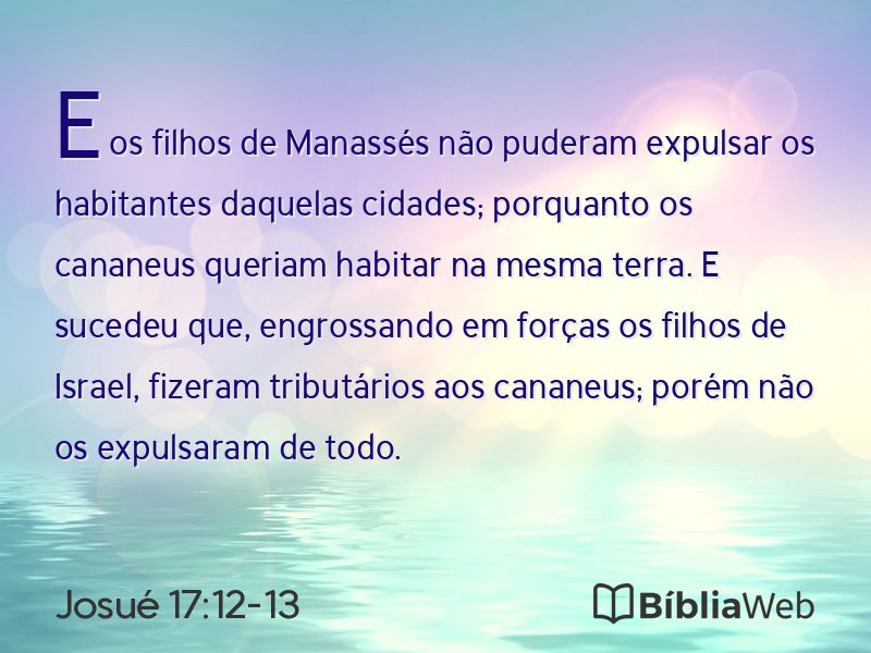 Josué 17:12-13 em imagem para compartilhar