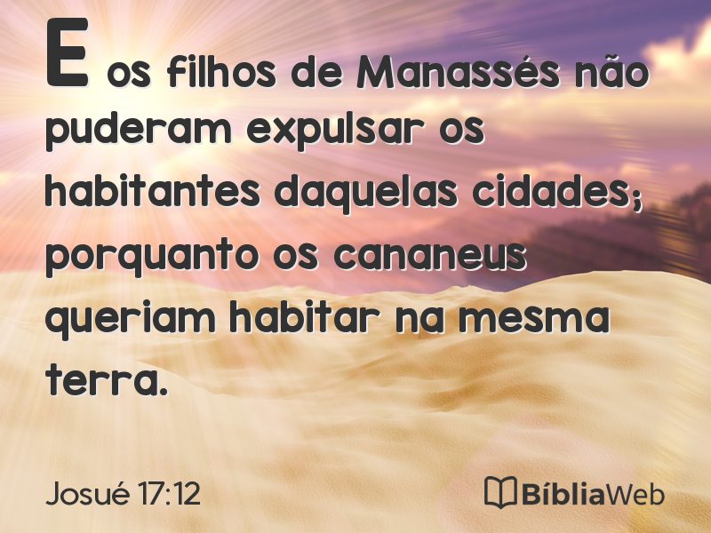 Josué 17:12 em imagem para compartilhar