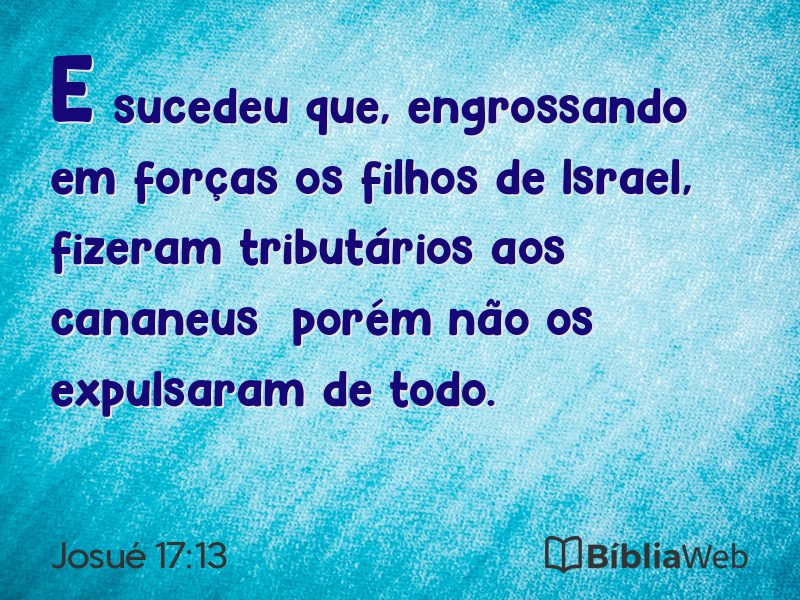 Josué 17:13 em imagem para compartilhar