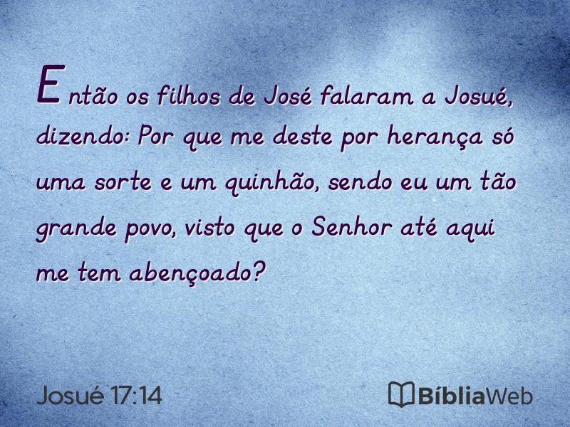 Josué 17:14 em imagem para compartilhar