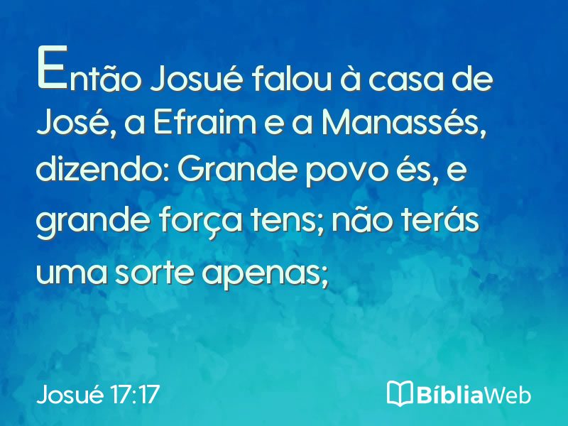 Josué 17:17 em imagem para compartilhar