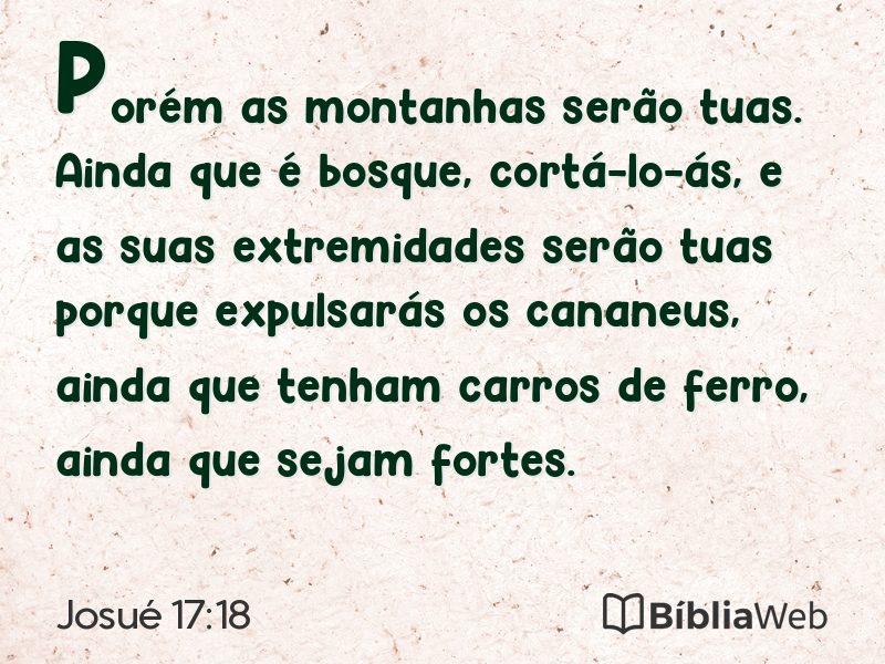 Josué 17:18 em imagem para compartilhar