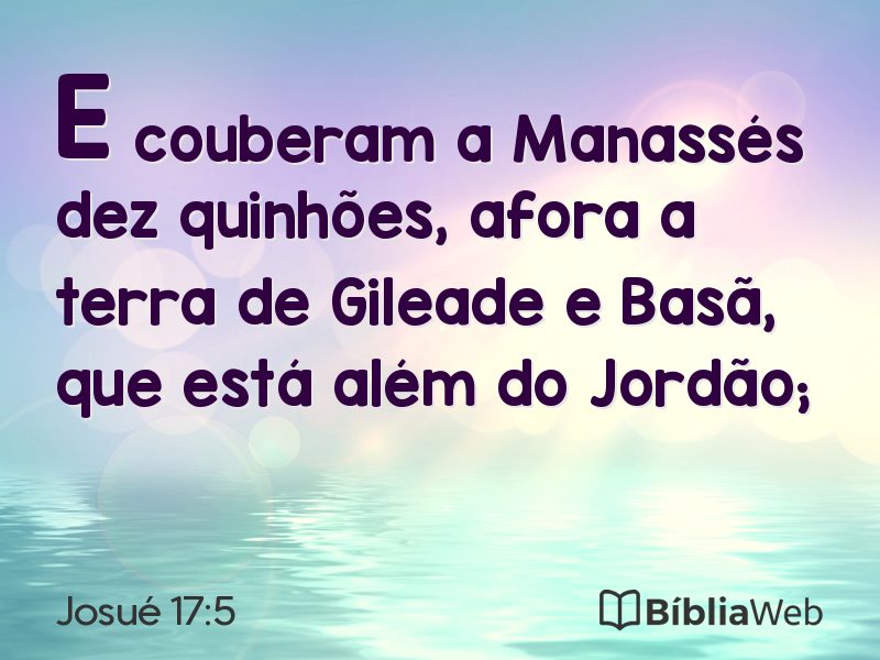 Josué 17:5 em imagem para compartilhar