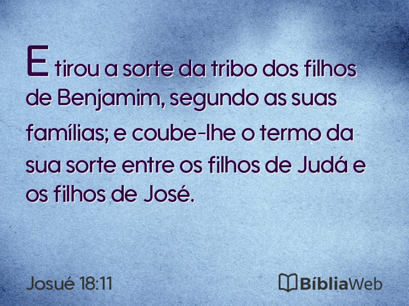 Josué 18:11 em imagem para compartilhar