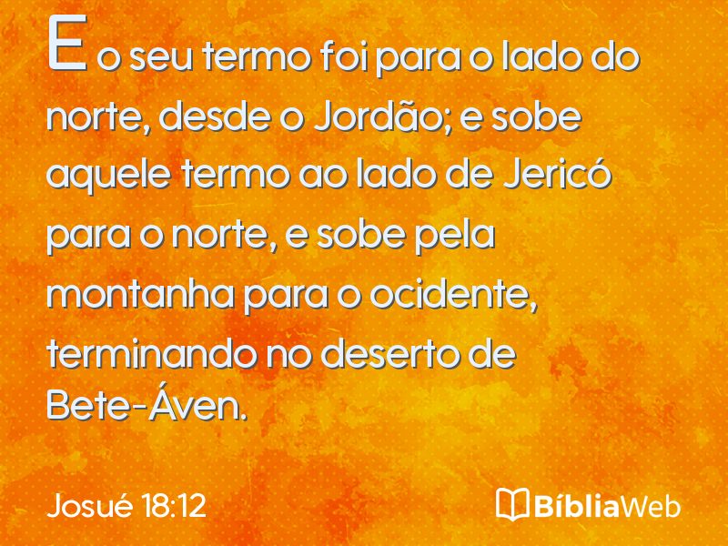 Josué 18:12 em imagem para compartilhar