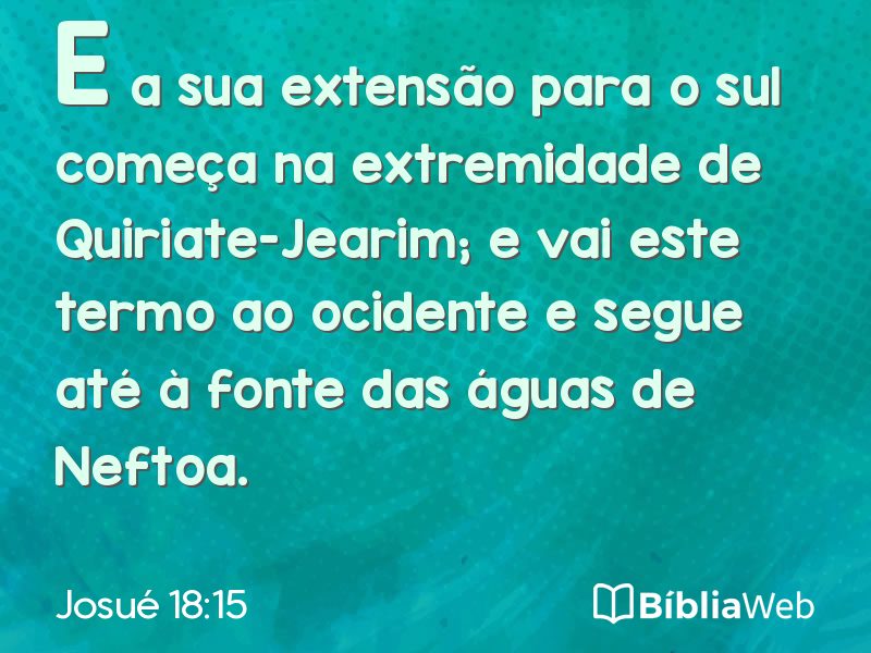 Josué 18:15 em imagem para compartilhar