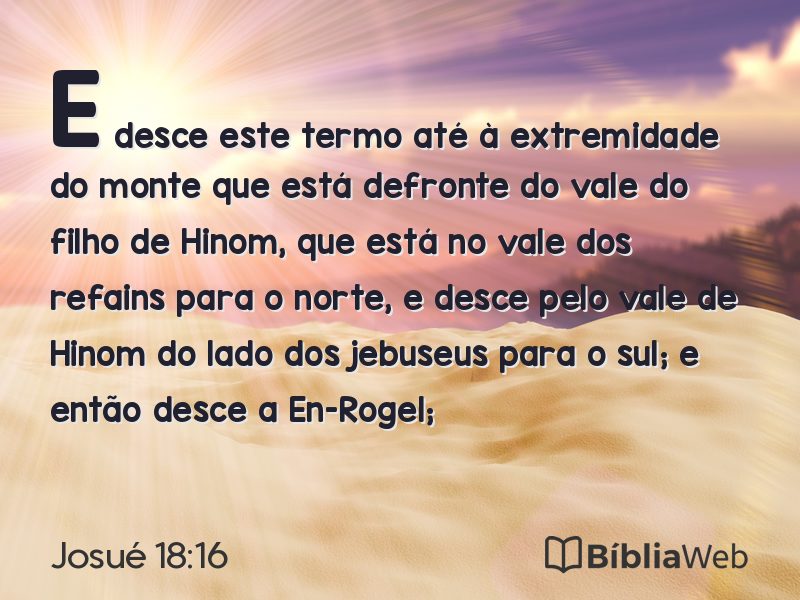 Josué 18:16 em imagem para compartilhar