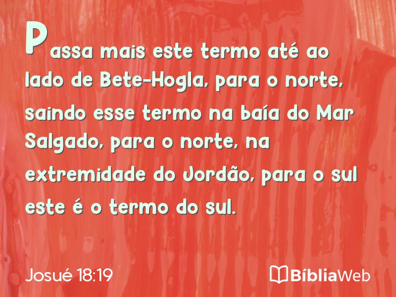 Josué 18:19 em imagem para compartilhar
