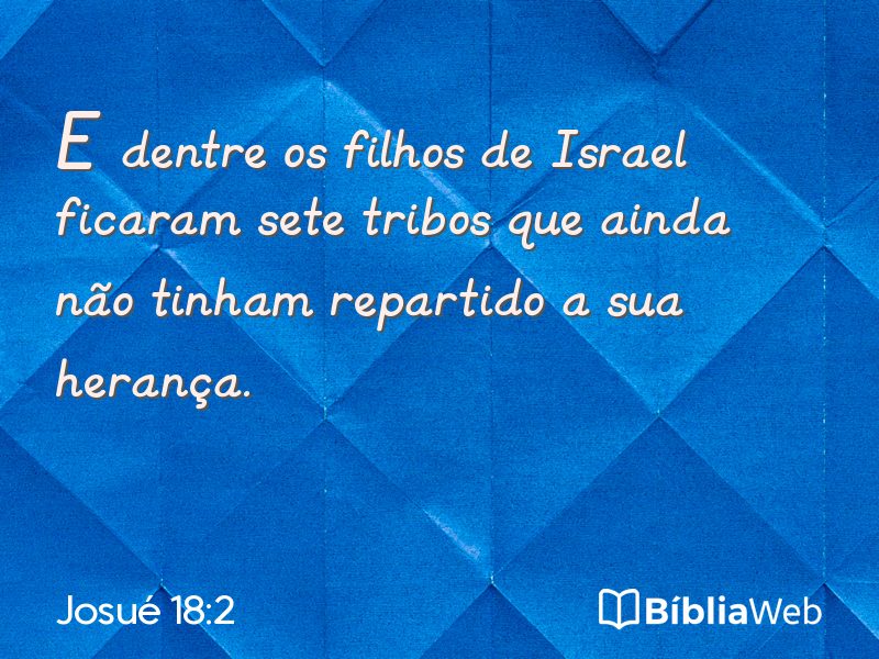 Josué 18:2 em imagem para compartilhar
