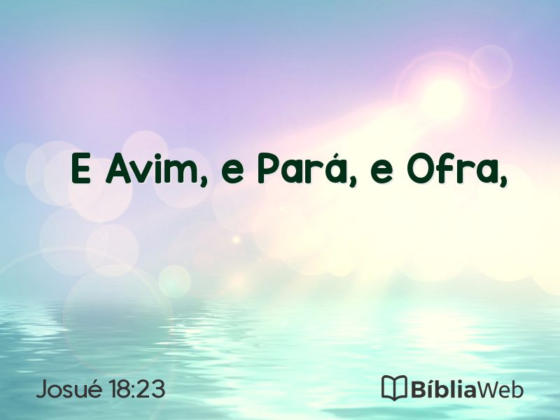 Josué 18:23 em imagem para compartilhar