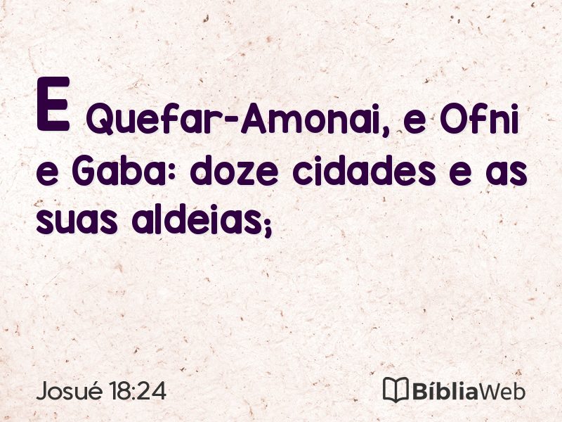 Josué 18:24 em imagem para compartilhar