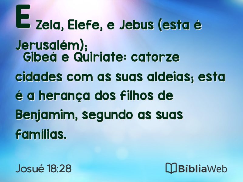 Josué 18:28 em imagem para compartilhar