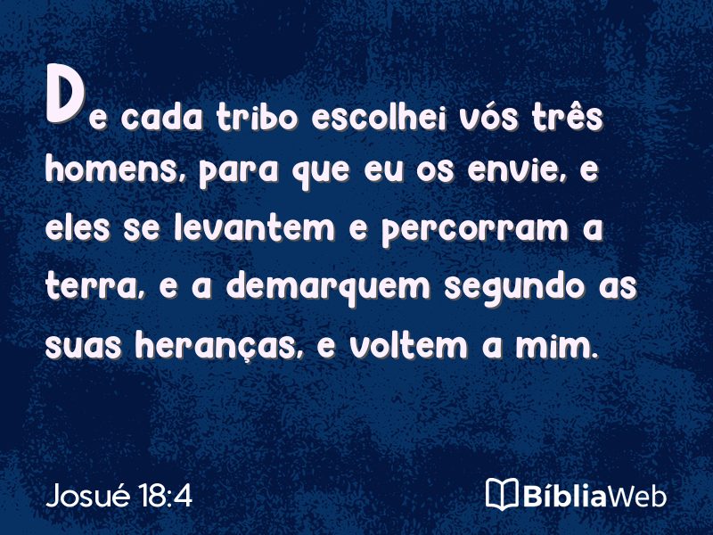 Josué 18:4 em imagem para compartilhar