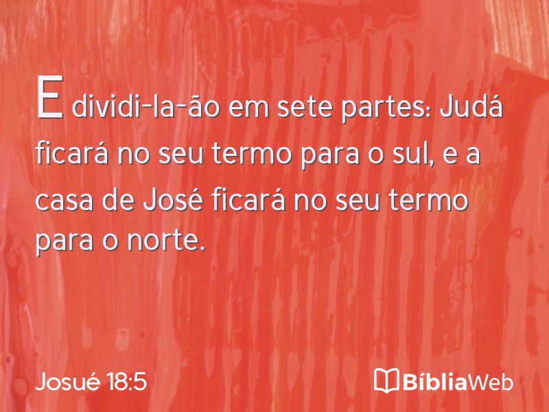 Josué 18:5 em imagem para compartilhar