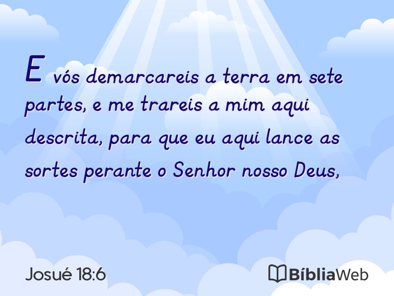 Josué 18:6 em imagem para compartilhar