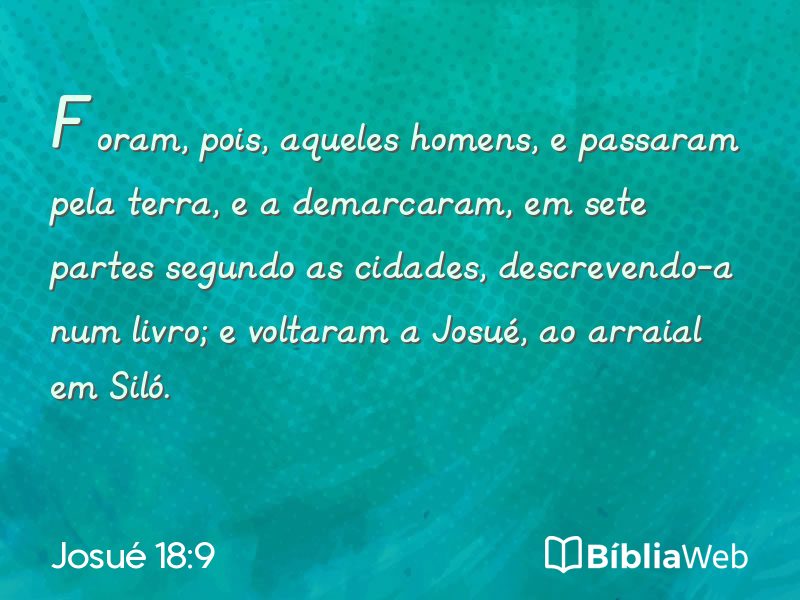 Josué 18:9 em imagem para compartilhar