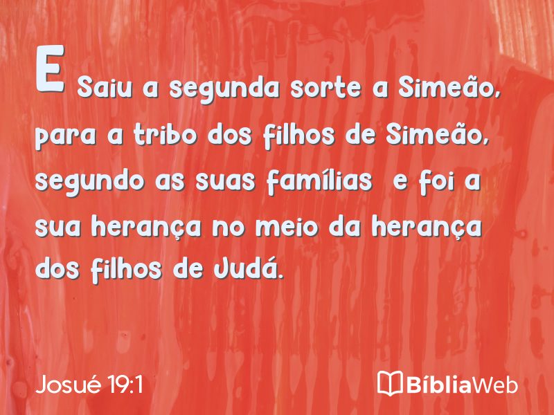 Josué 19:1 em imagem para compartilhar
