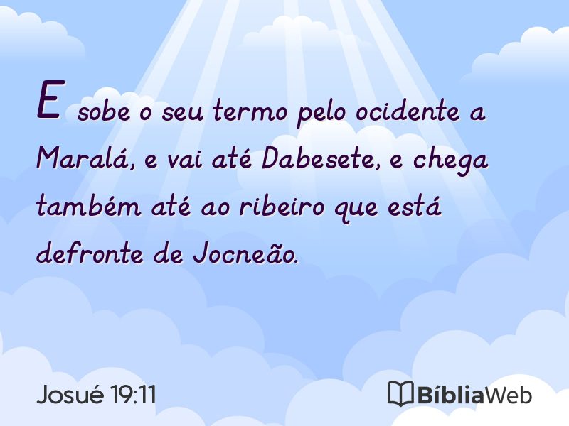 Josué 19:11 em imagem para compartilhar