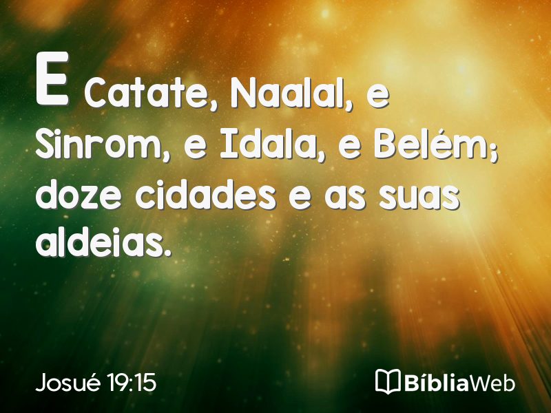 Josué 19:15 em imagem para compartilhar
