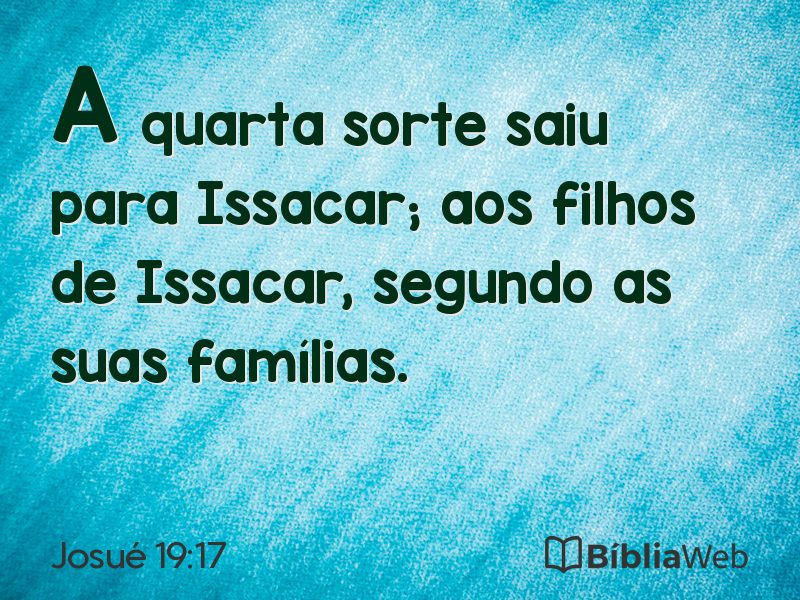 Josué 19:17 em imagem para compartilhar