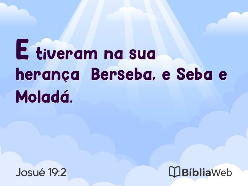 Josué 19:2 em imagem para compartilhar