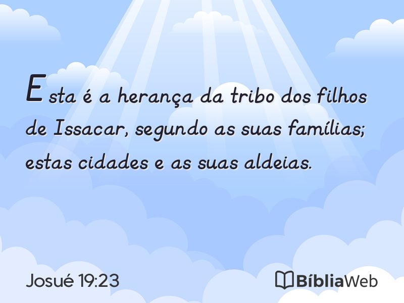Josué 19:23 em imagem para compartilhar