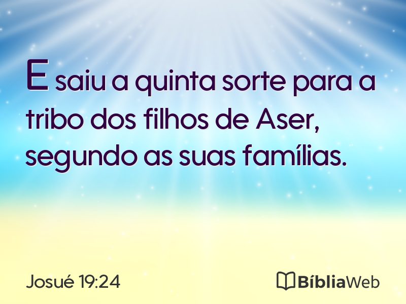 Josué 19:24 em imagem para compartilhar