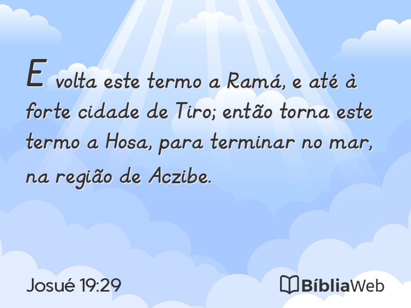 Josué 19:29 em imagem para compartilhar