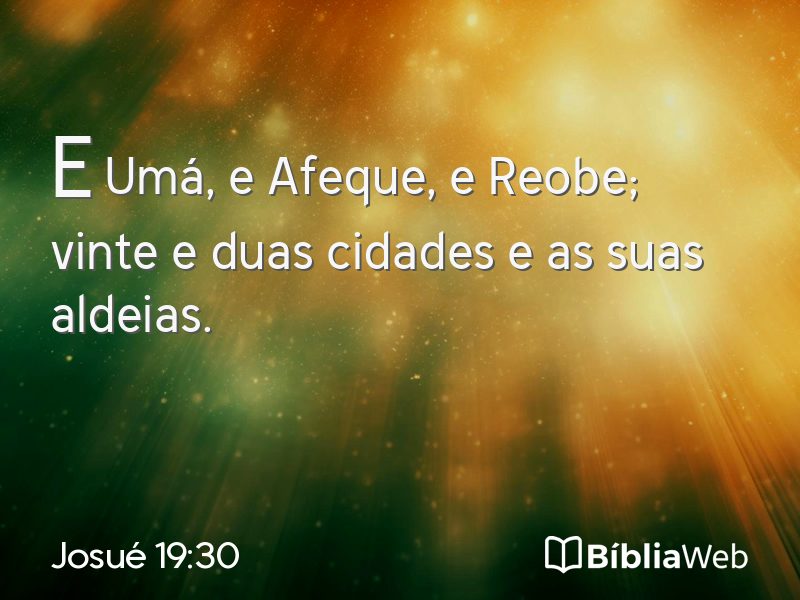 Josué 19:30 em imagem para compartilhar