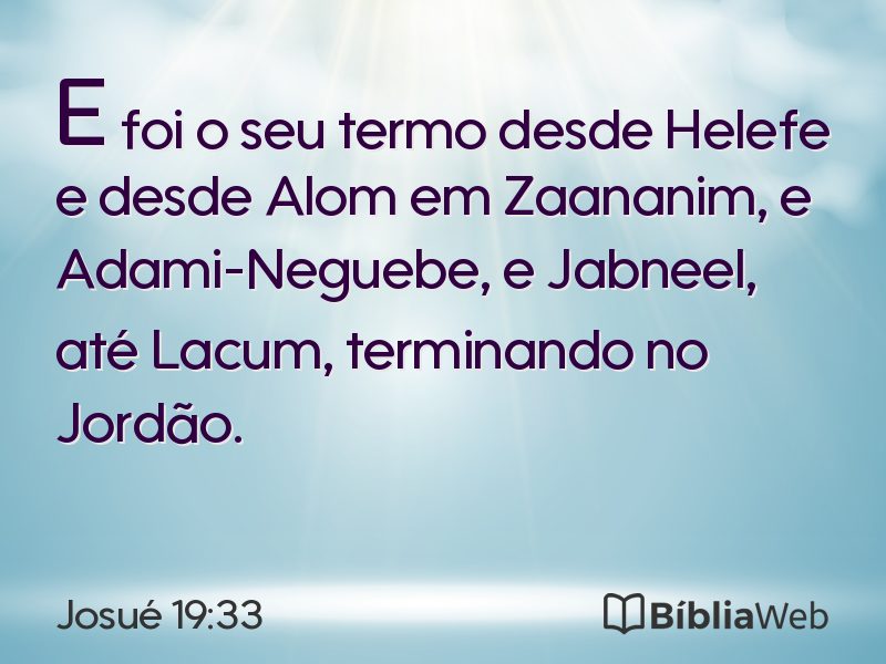 Josué 19:33 em imagem para compartilhar