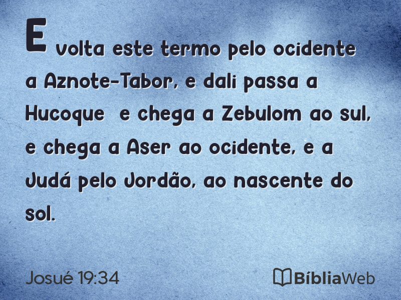 Josué 19:34 em imagem para compartilhar