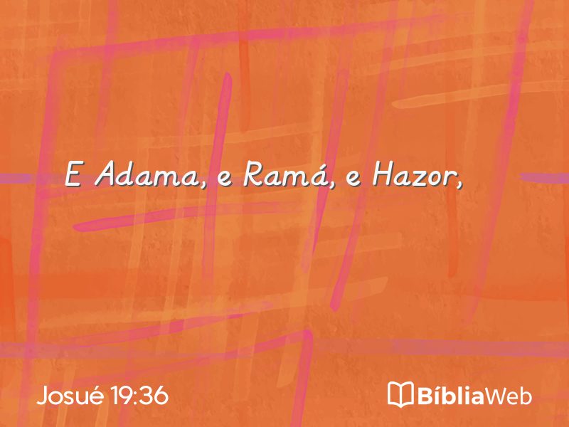 Josué 19:36 em imagem para compartilhar