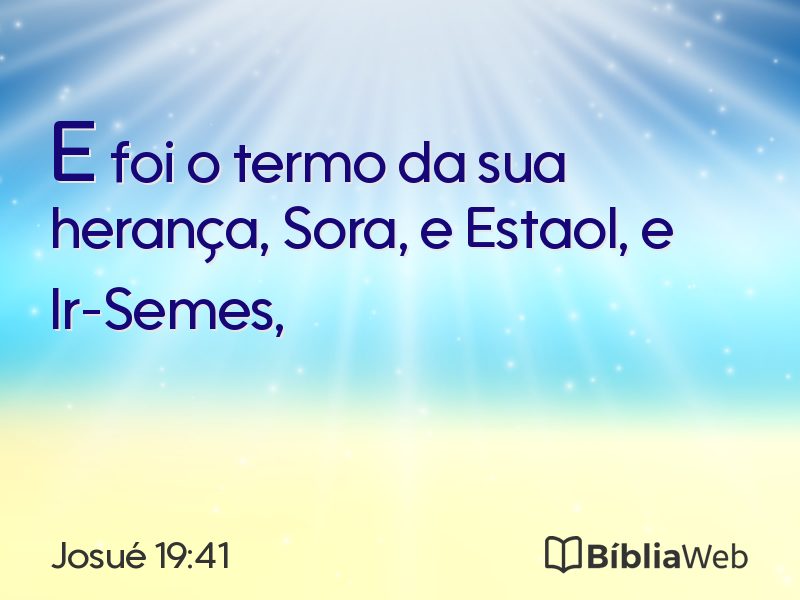 Josué 19:41 em imagem para compartilhar