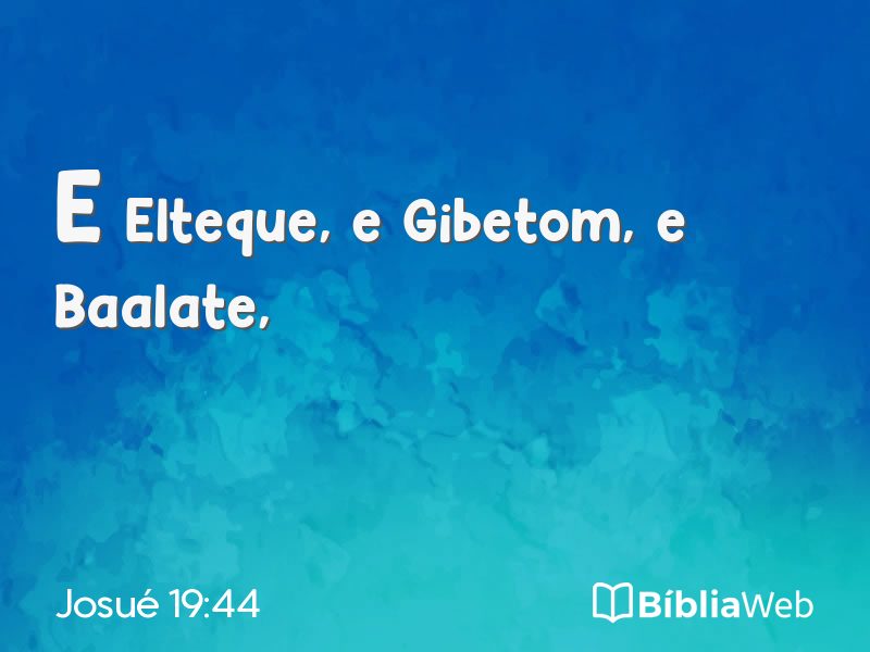 Josué 19:44 em imagem para compartilhar